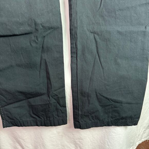 J. Lindeberg Men's 38x34 Black 100% Cotton Straight Leg Pants White Stitching - Picture 7 of 8